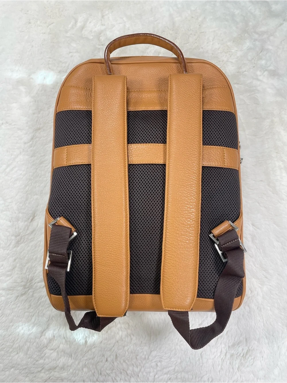 MARUSE Italy Full Grain Leather Laptop Backpack - Like New with Dust Bag